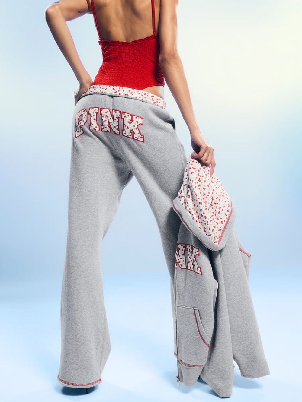 Victoria secret pink x Frankie’s bikini berry boyfriend sweatpants XS NWT